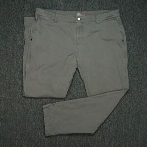 Faherty Pants Men 42x32 Slate Gray Stretch Canvas‎ Flannel Lined *